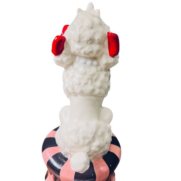 Blue Sky Clayworks Ooh La La Ceramic Poodle Figurine Valentines Day 10.5"H - Picture 7 of 9